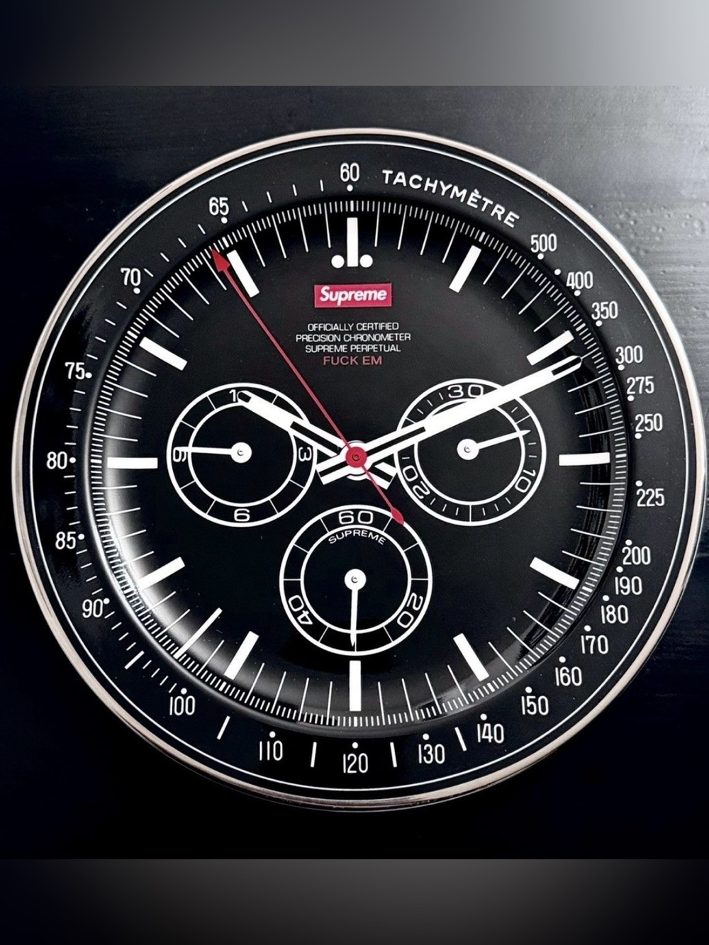 SUPREME 'Tachymeter/Daytona' Watch Plate F/W '20